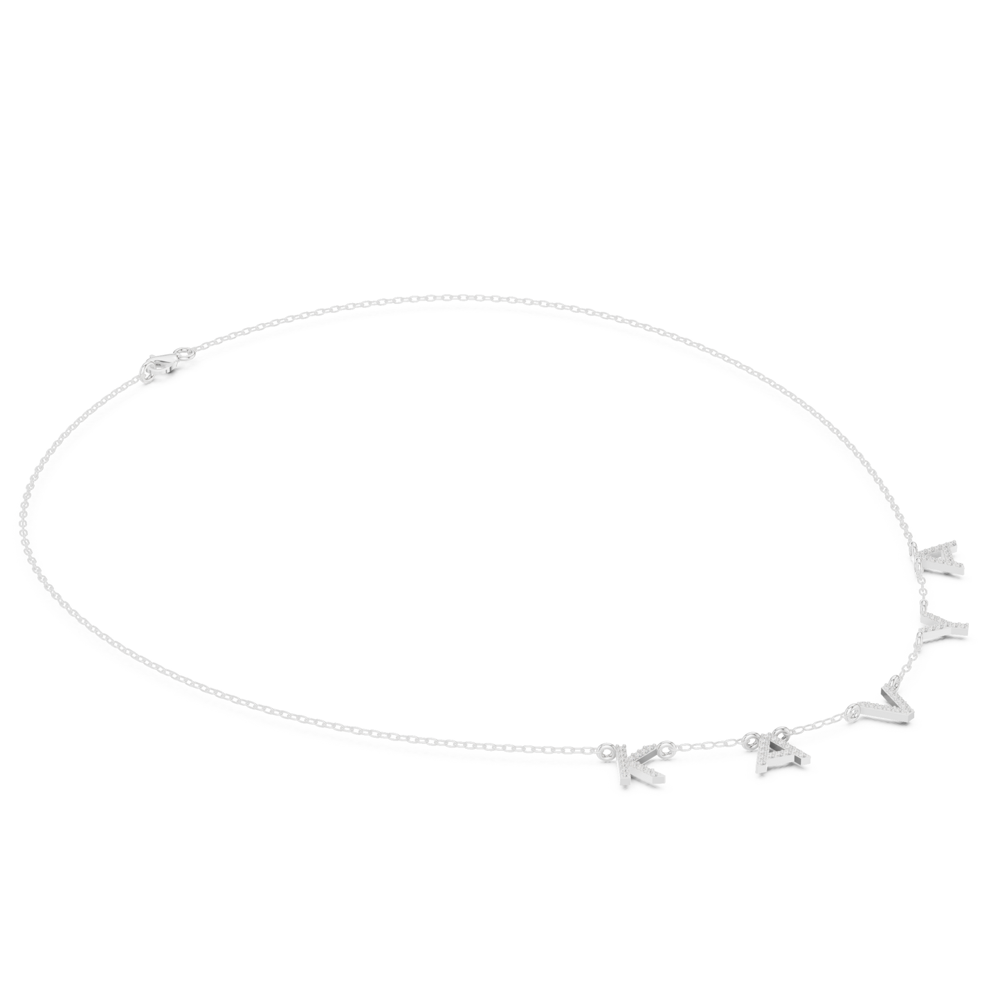 Sleek Alphabet Charm Necklace | Luxury Floating Chain Design | Personalized Daily Wear Jewelry Gift