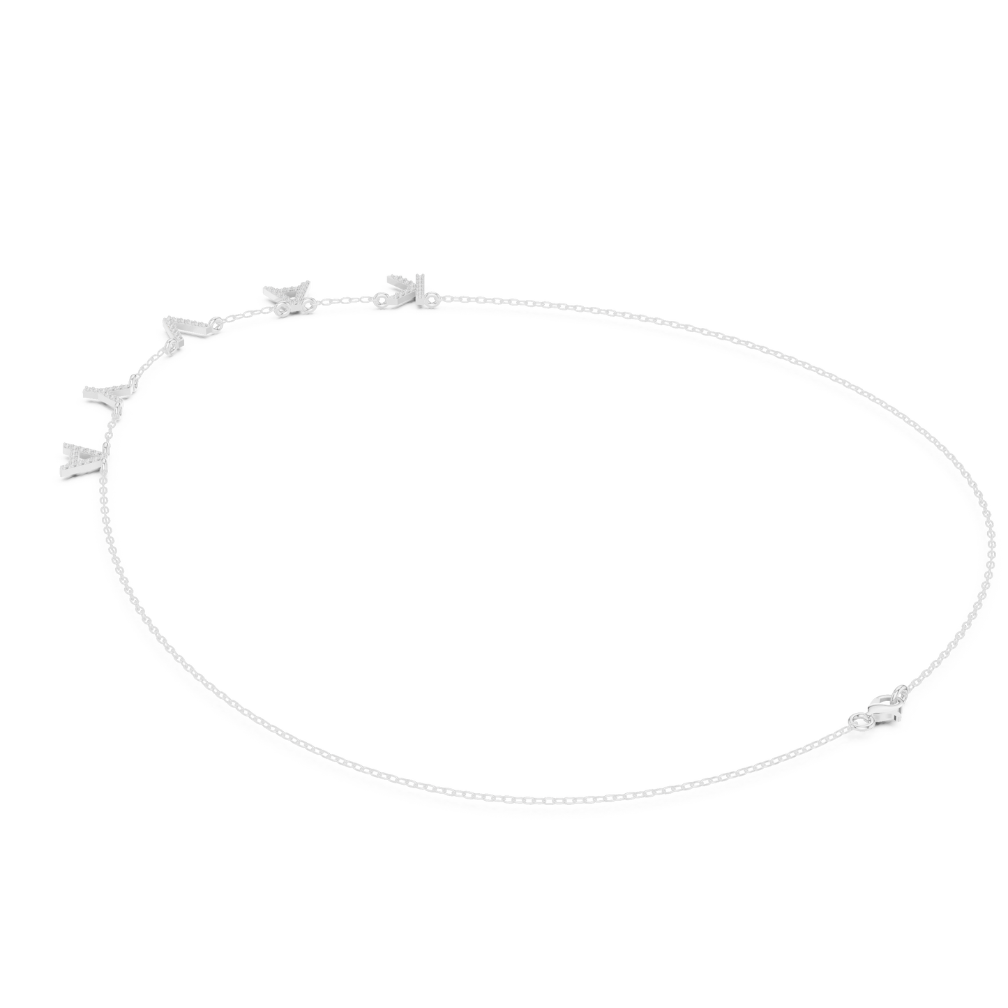 Sleek Alphabet Charm Necklace | Luxury Floating Chain Design | Personalized Daily Wear Jewelry Gift