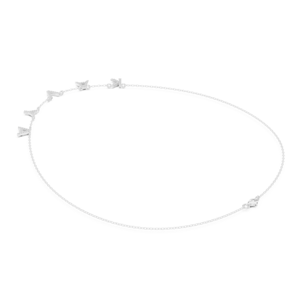 Sleek Alphabet Charm Necklace | Luxury Floating Chain Design | Personalized Daily Wear Jewelry Gift