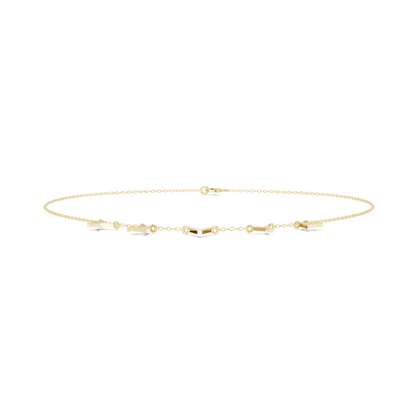 Sleek Alphabet Charm Necklace | Luxury Floating Chain Design | Personalized Daily Wear Jewelry Gift