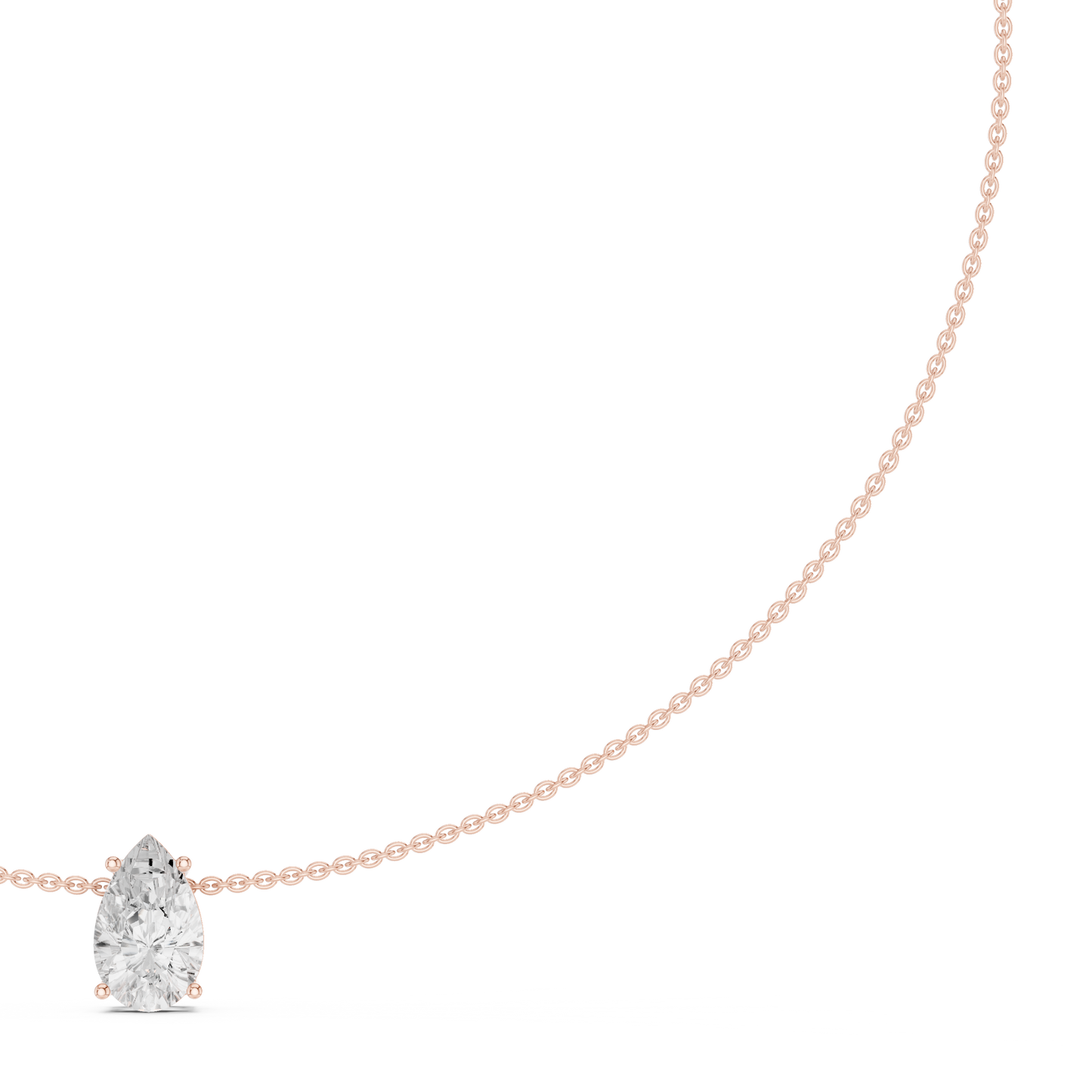 Graceful Solitaire Drop | Minimal Chain Necklace | Statement Bridal Jewelry Essential