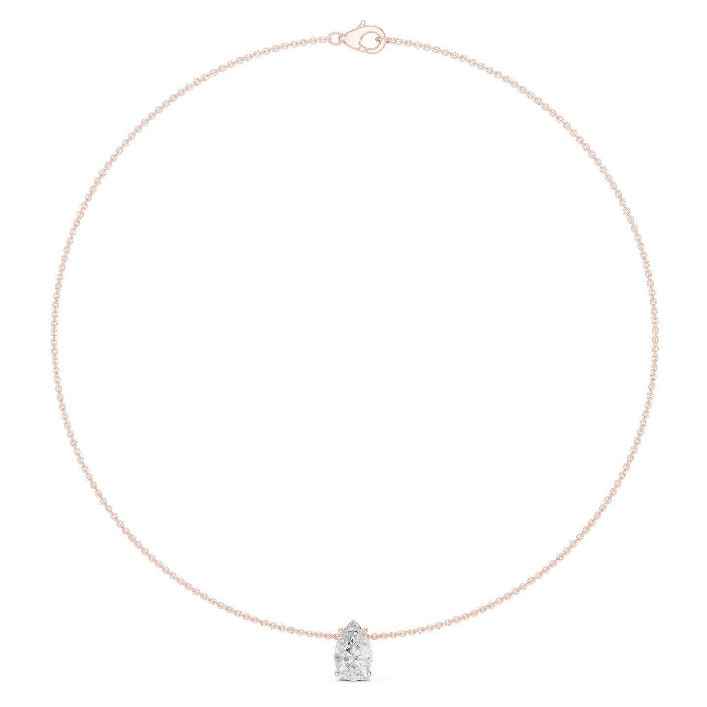 Graceful Solitaire Drop | Minimal Chain Necklace | Statement Bridal Jewelry Essential