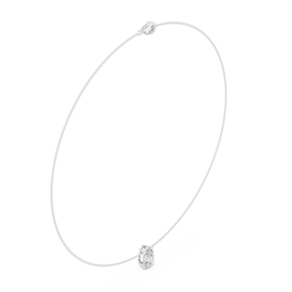 Graceful Solitaire Drop | Minimal Chain Necklace | Statement Bridal Jewelry Essential