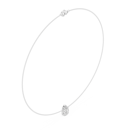 Graceful Solitaire Drop | Minimal Chain Necklace | Statement Bridal Jewelry Essential