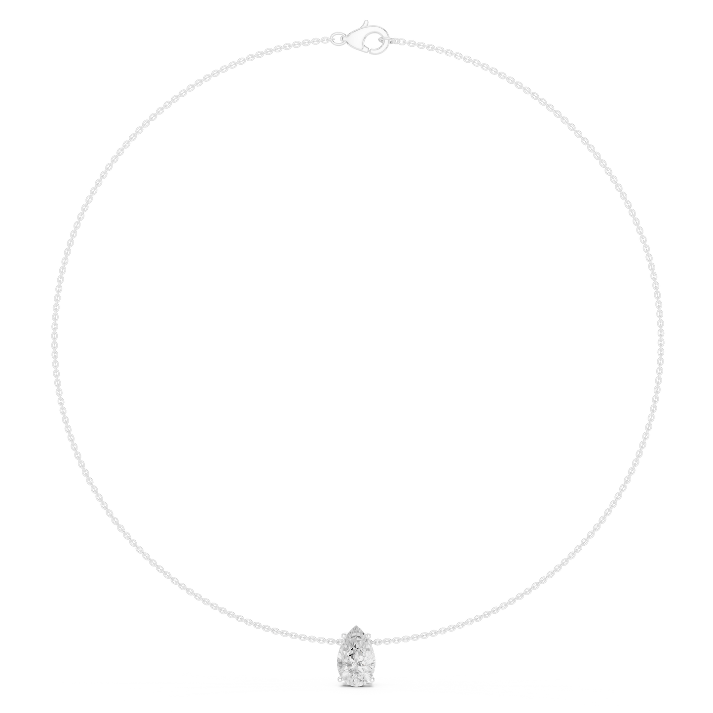 Graceful Solitaire Drop | Minimal Chain Necklace | Statement Bridal Jewelry Essential