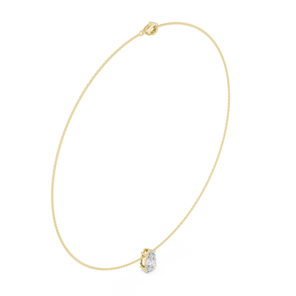 Graceful Solitaire Drop | Minimal Chain Necklace | Statement Bridal Jewelry Essential