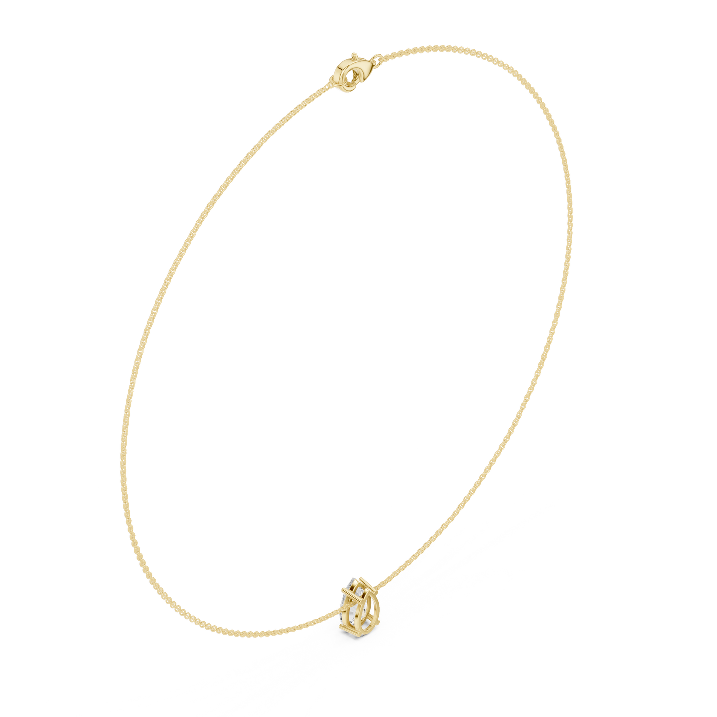 Graceful Solitaire Drop | Minimal Chain Necklace | Statement Bridal Jewelry Essential