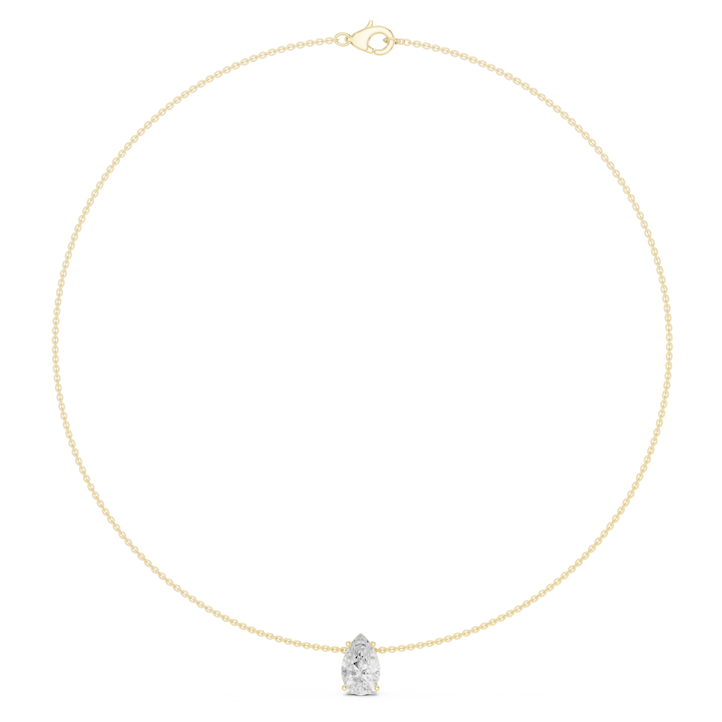 Graceful Solitaire Drop | Minimal Chain Necklace | Statement Bridal Jewelry Essential