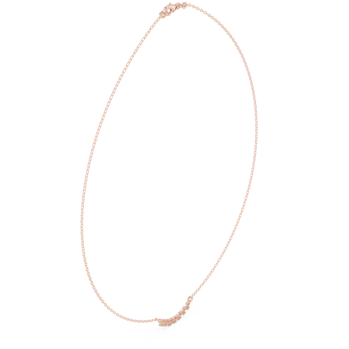 Heavenly Diamond Flow Necklace | Delicate Gold Curve | Premium Minimal Jewelry Piece