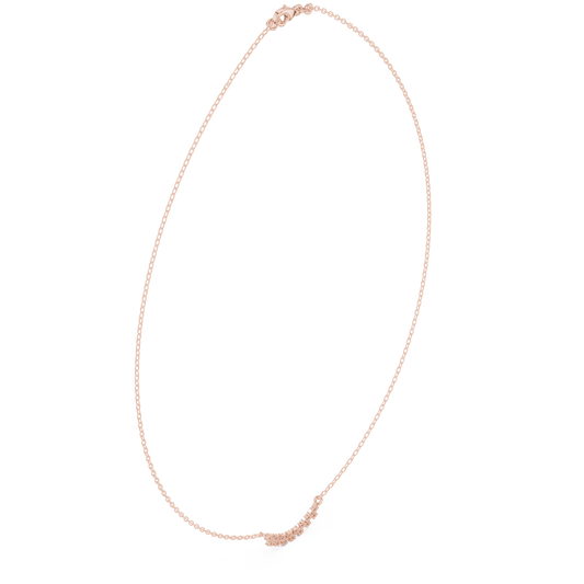 Heavenly Diamond Flow Necklace | Delicate Gold Curve | Premium Minimal Jewelry Piece