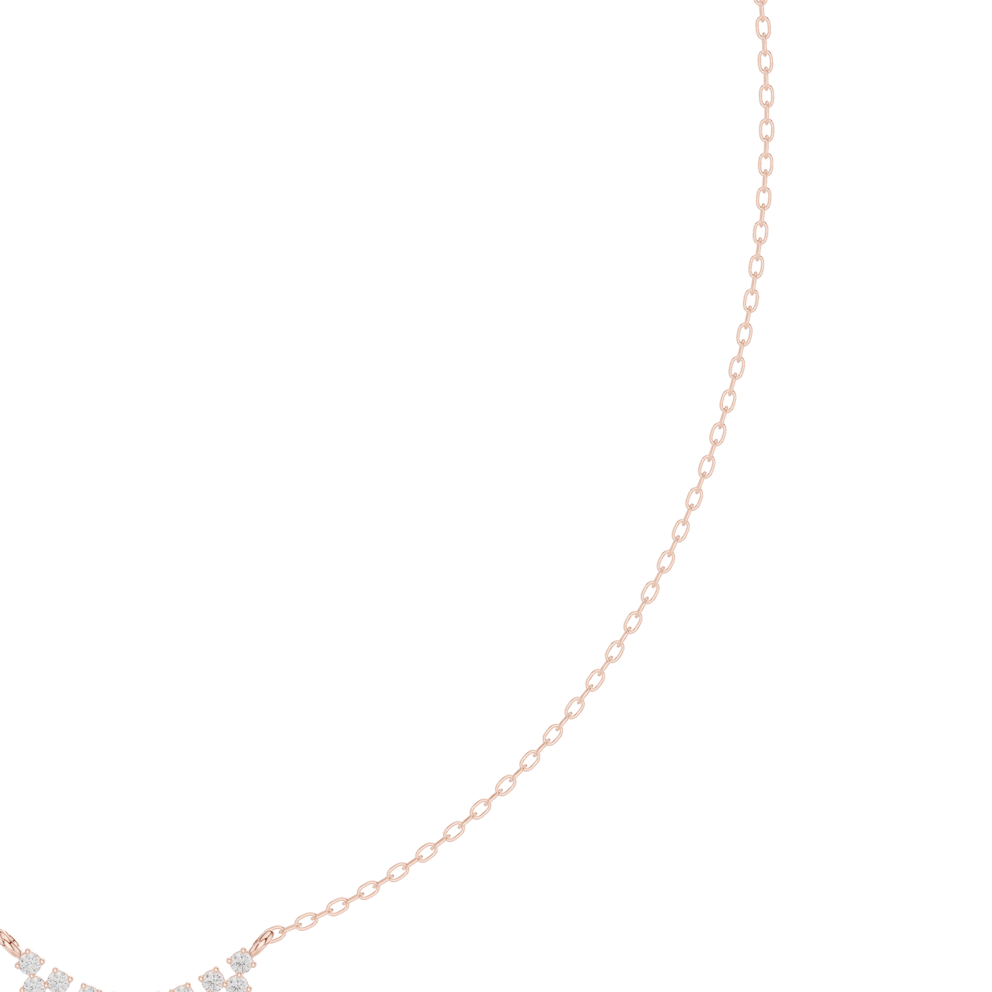 Heavenly Diamond Flow Necklace | Delicate Gold Curve | Premium Minimal Jewelry Piece