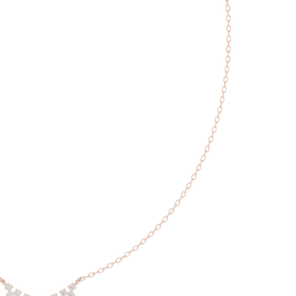 Heavenly Diamond Flow Necklace | Delicate Gold Curve | Premium Minimal Jewelry Piece