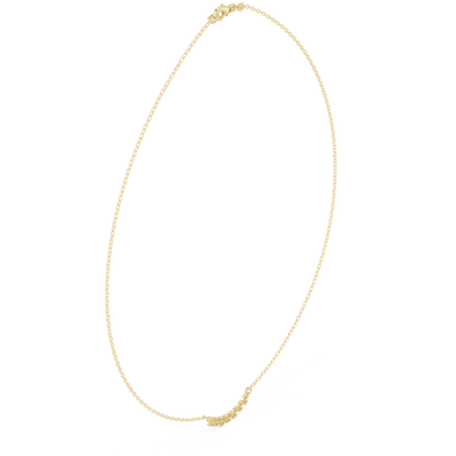 Heavenly Diamond Flow Necklace | Delicate Gold Curve | Premium Minimal Jewelry Piece
