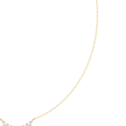 Heavenly Diamond Flow Necklace | Delicate Gold Curve | Premium Minimal Jewelry Piece
