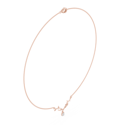 Minimalist Antler Diamond Pendant Luxury Nature Inspired Necklace Exclusive Design with Artistic Finish
