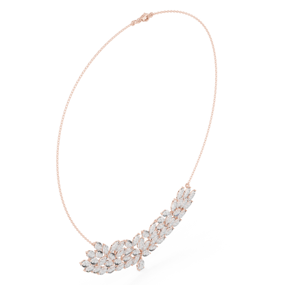 Aristocratic Nature Codex | Diamond Leaf Blueprint | Luxury Necklace Reserved For Elite Collectors