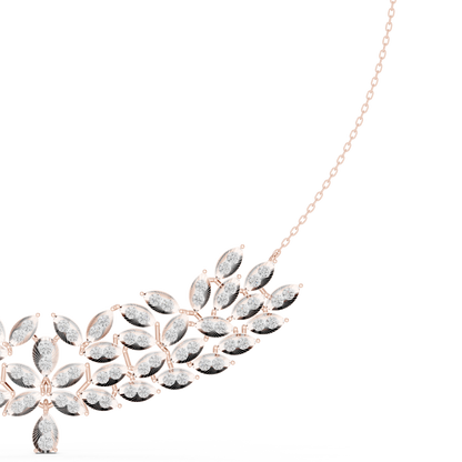 Aristocratic Nature Codex | Diamond Leaf Blueprint | Luxury Necklace Reserved For Elite Collectors