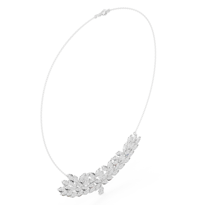 Aristocratic Nature Codex | Diamond Leaf Blueprint | Luxury Necklace Reserved For Elite Collectors