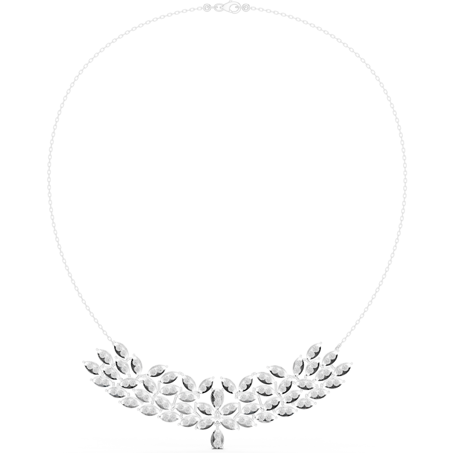 Aristocratic Nature Codex | Diamond Leaf Blueprint | Luxury Necklace Reserved For Elite Collectors