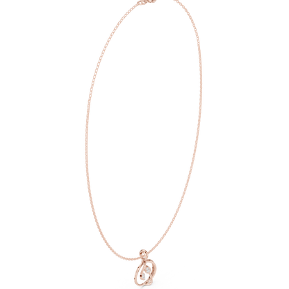 Cosmic Loop Diamond Pendant | Elegant Chain Modern Jewelry | Statement Gift For Confident Women