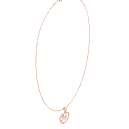 Cosmic Loop Diamond Pendant | Elegant Chain Modern Jewelry | Statement Gift For Confident Women