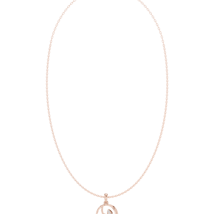 Cosmic Loop Diamond Pendant | Elegant Chain Modern Jewelry | Statement Gift For Confident Women