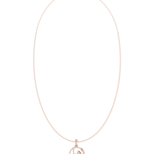 Cosmic Loop Diamond Pendant | Elegant Chain Modern Jewelry | Statement Gift For Confident Women