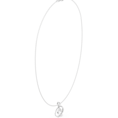 Cosmic Loop Diamond Pendant | Elegant Chain Modern Jewelry | Statement Gift For Confident Women