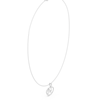 Cosmic Loop Diamond Pendant | Elegant Chain Modern Jewelry | Statement Gift For Confident Women