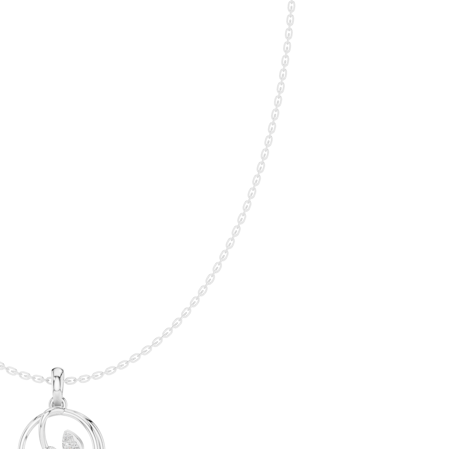 Cosmic Loop Diamond Pendant | Elegant Chain Modern Jewelry | Statement Gift For Confident Women