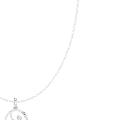 Cosmic Loop Diamond Pendant | Elegant Chain Modern Jewelry | Statement Gift For Confident Women