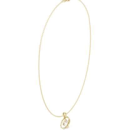 Cosmic Loop Diamond Pendant | Elegant Chain Modern Jewelry | Statement Gift For Confident Women