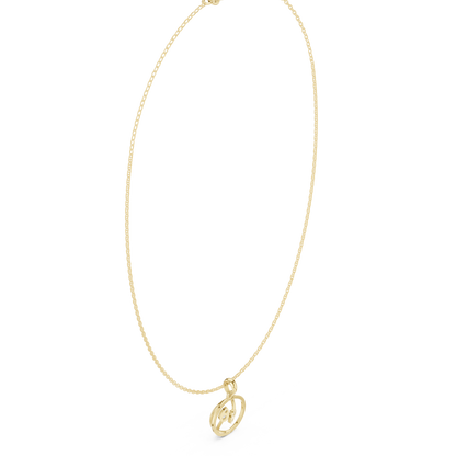 Cosmic Loop Diamond Pendant | Elegant Chain Modern Jewelry | Statement Gift For Confident Women