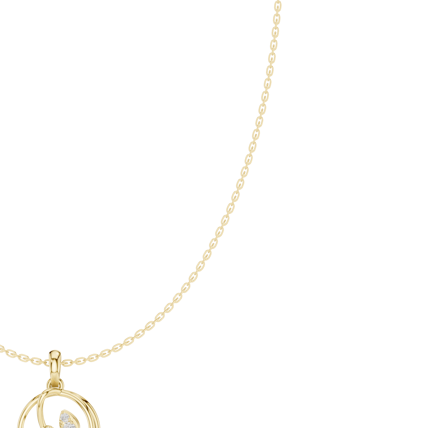 Cosmic Loop Diamond Pendant | Elegant Chain Modern Jewelry | Statement Gift For Confident Women