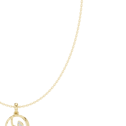 Cosmic Loop Diamond Pendant | Elegant Chain Modern Jewelry | Statement Gift For Confident Women