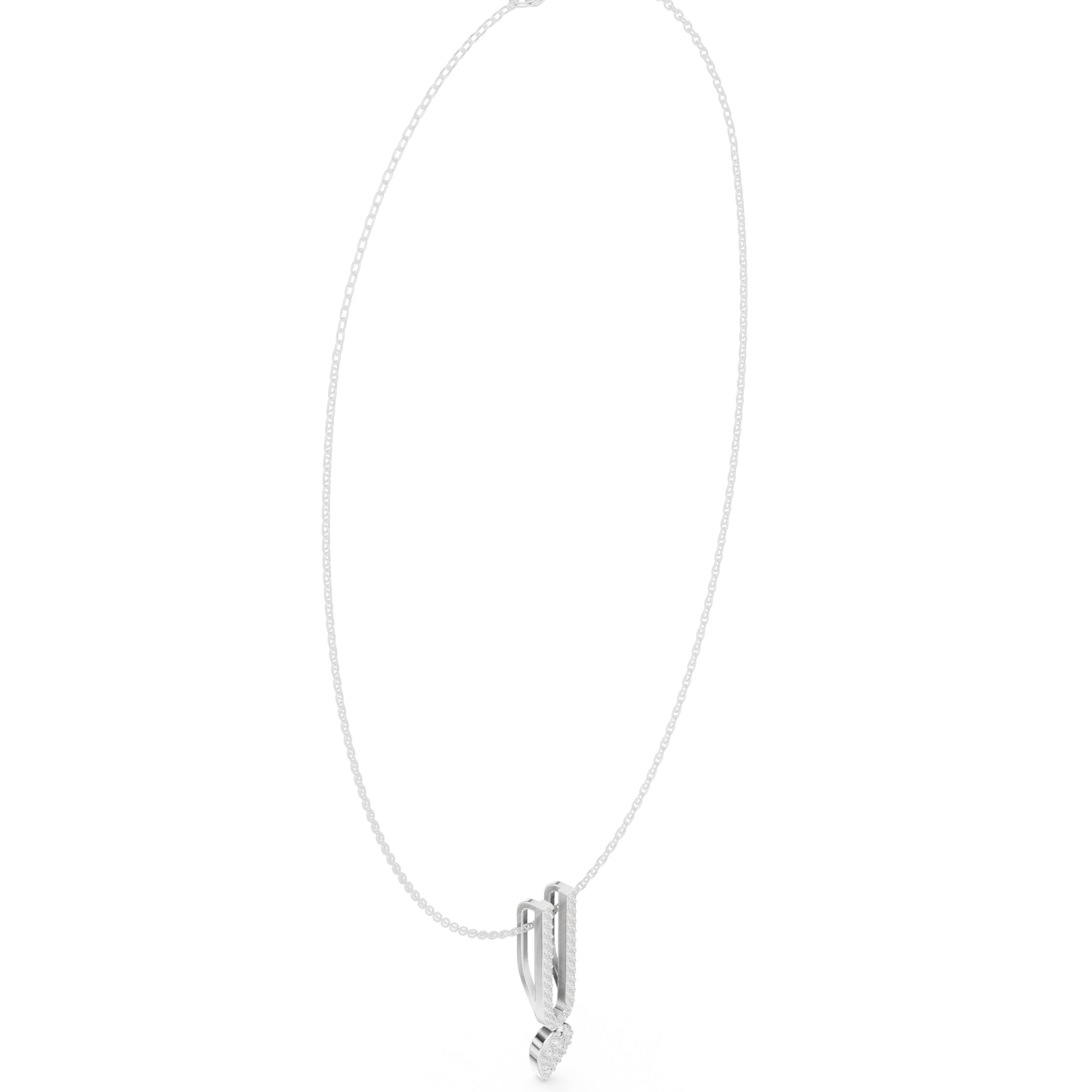 Urban Grace Diamond Pendant | Contemporary Fine Jewelry Look | Exclusive Silver Necklace For Elite Styling