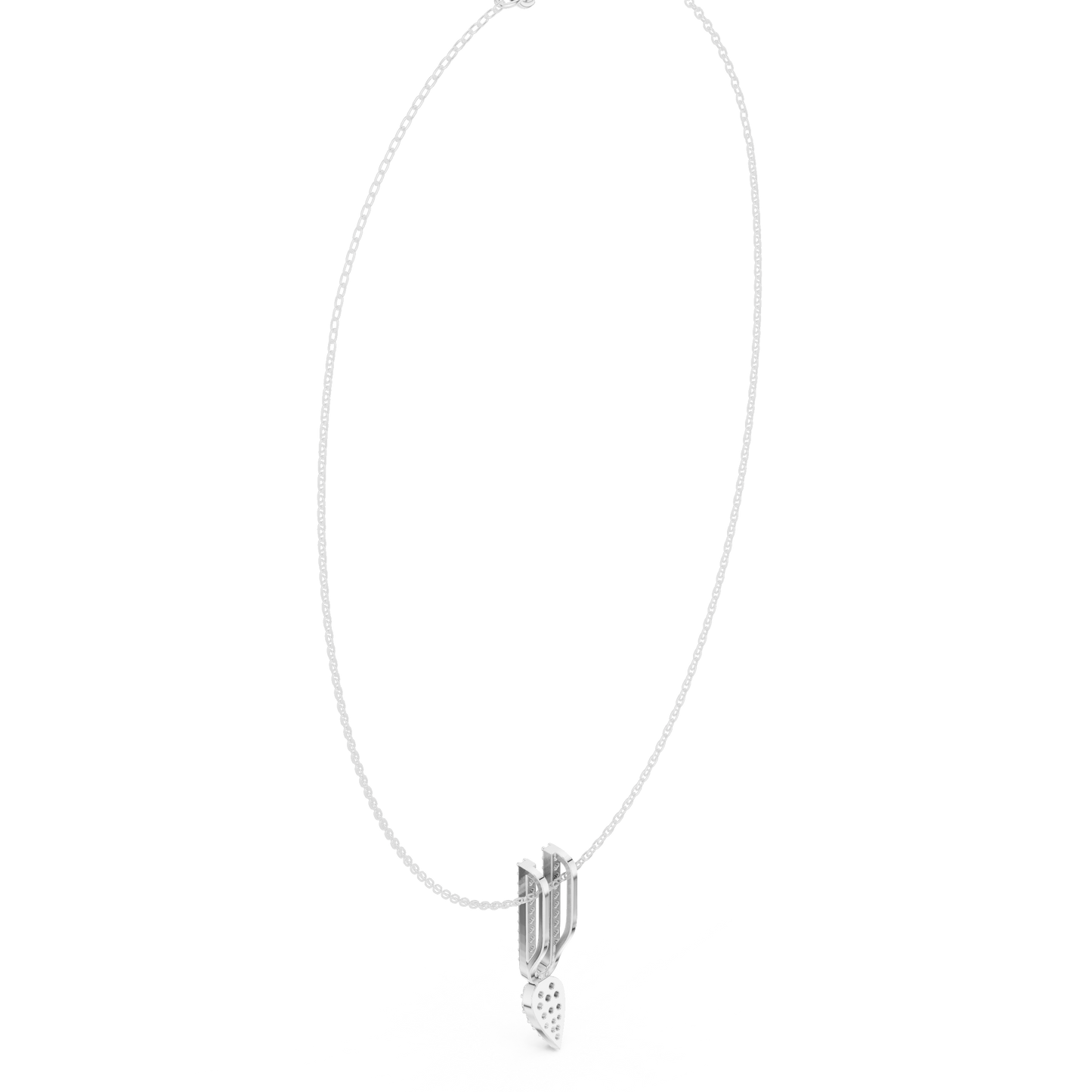 Urban Grace Diamond Pendant | Contemporary Fine Jewelry Look | Exclusive Silver Necklace For Elite Styling