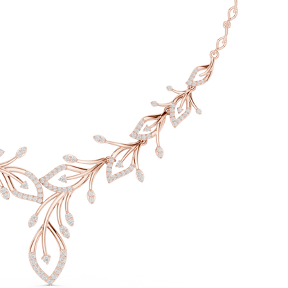 Mythic Diamond Foliage | Haute Gold Necklace | Ultra Exclusive Bridal Statement Masterpiece