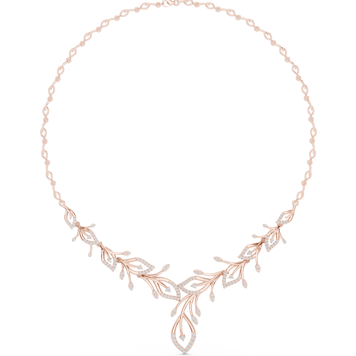 Mythic Diamond Foliage | Haute Gold Necklace | Ultra Exclusive Bridal Statement Masterpiece