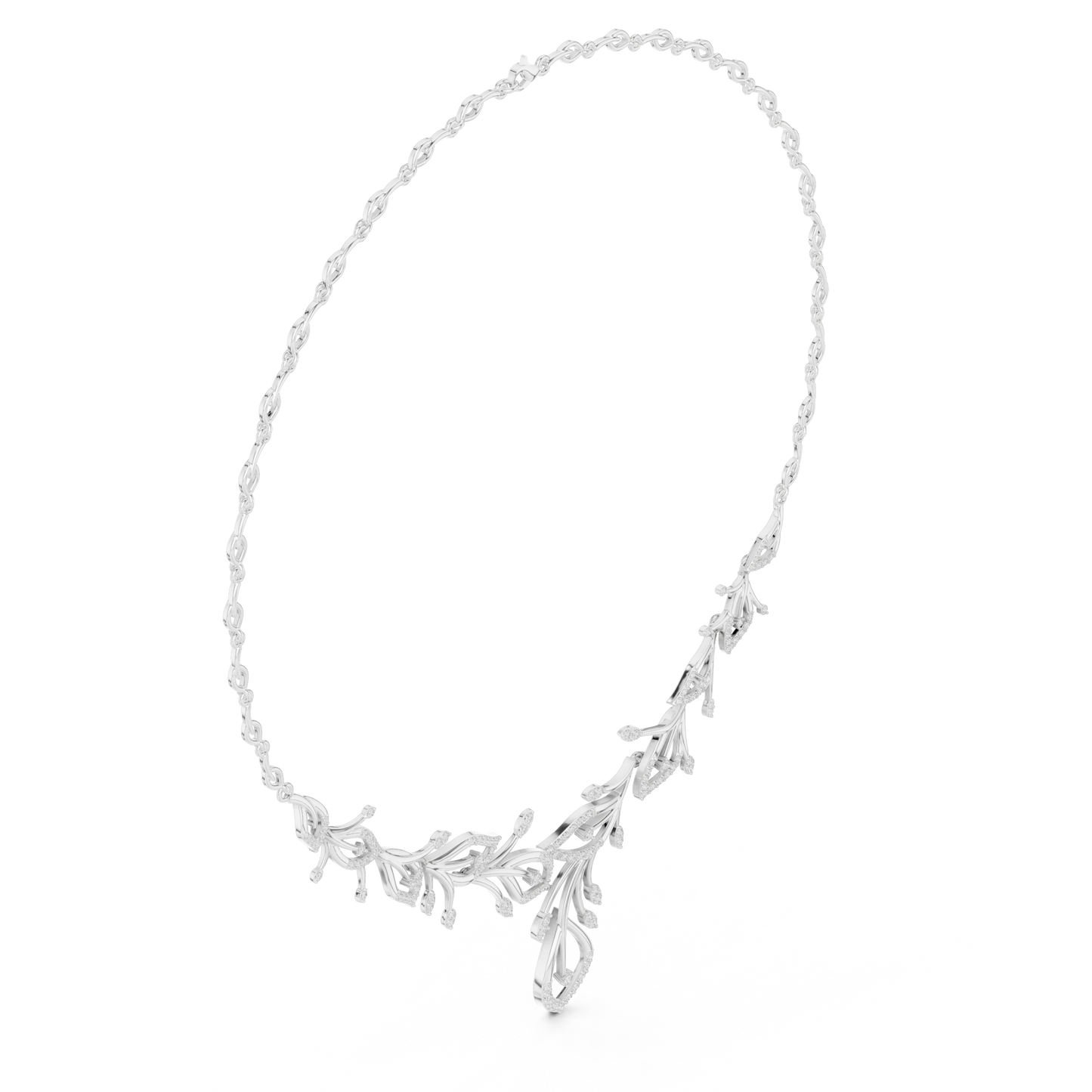 Mythic Diamond Foliage | Haute Gold Necklace | Ultra Exclusive Bridal Statement Masterpiece