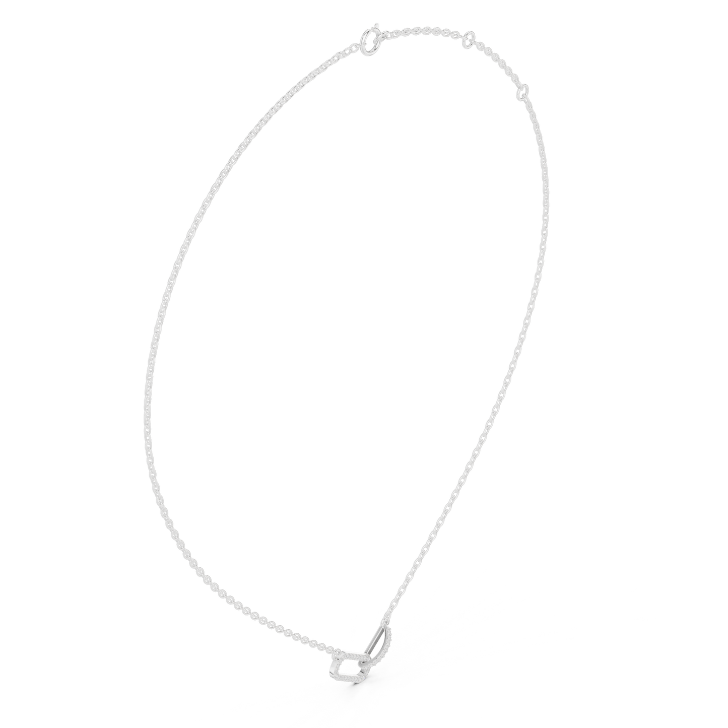 Floating Horizon Bar Necklace | Ultra Clean Chain Silhouette | Modern Statement Jewelry Piece