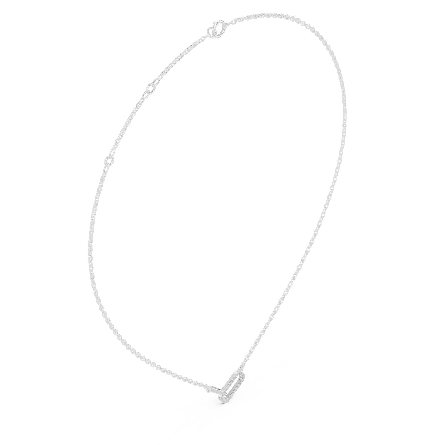 Floating Horizon Bar Necklace | Ultra Clean Chain Silhouette | Modern Statement Jewelry Piece