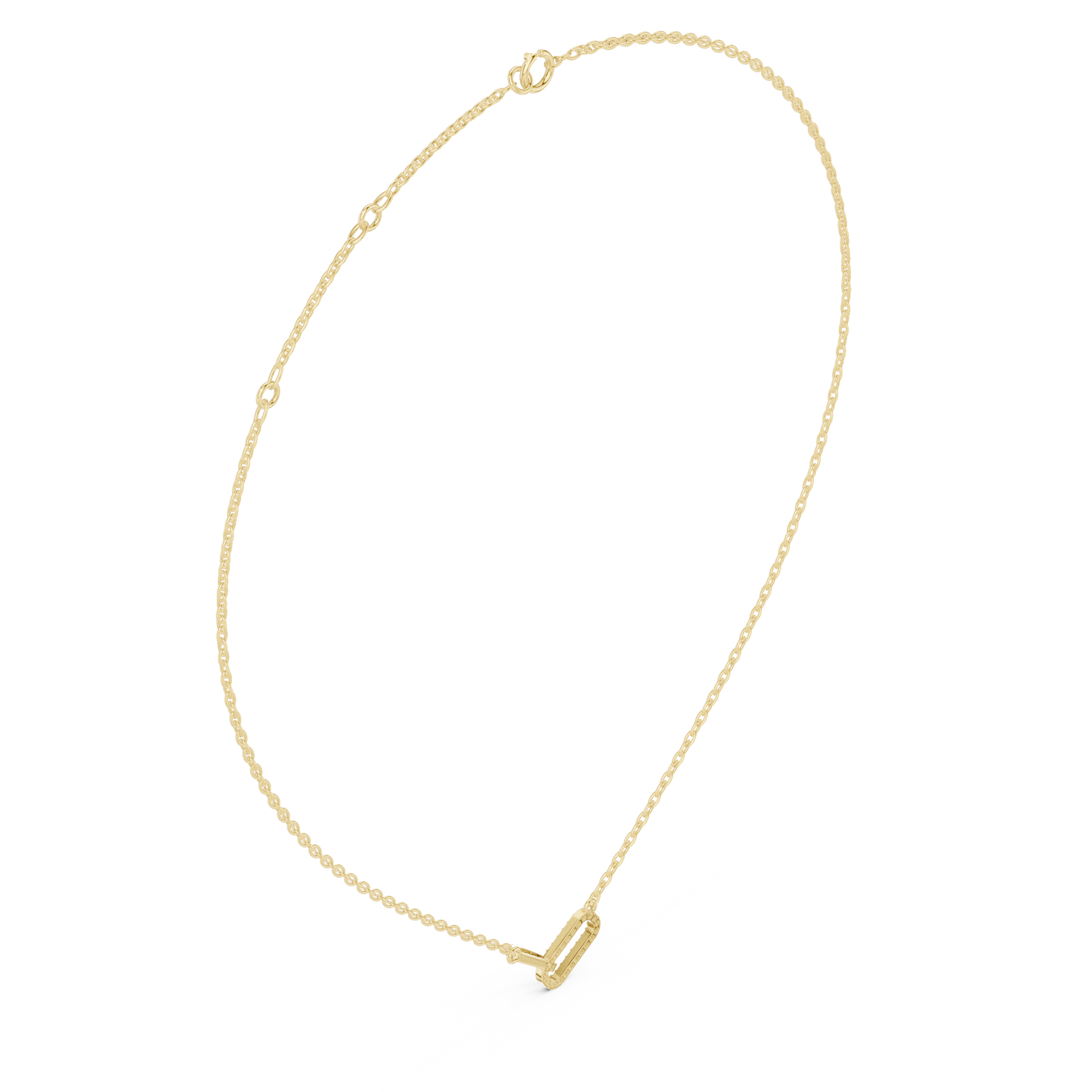 Floating Horizon Bar Necklace | Ultra Clean Chain Silhouette | Modern Statement Jewelry Piece