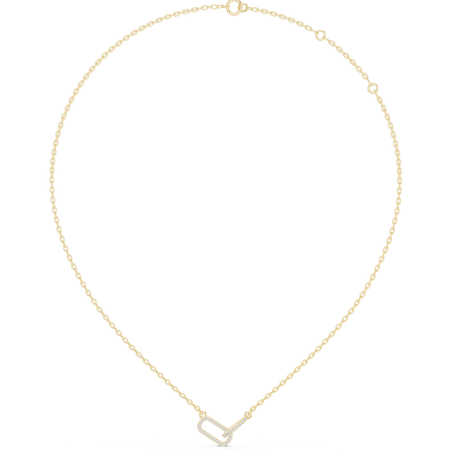 Floating Horizon Bar Necklace | Ultra Clean Chain Silhouette | Modern Statement Jewelry Piece