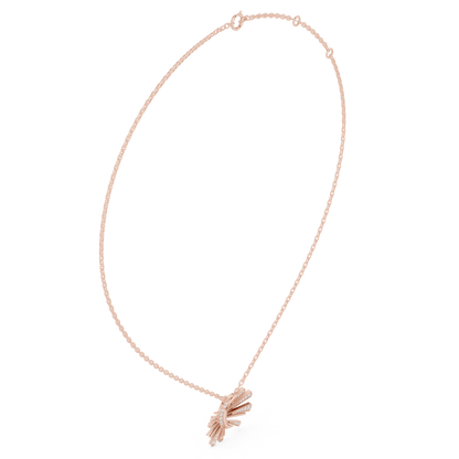 Starlit Crescent Halo Necklace | Elegant Solar Diamond Pendant | Luxury Modern Jewelry Gift Idea