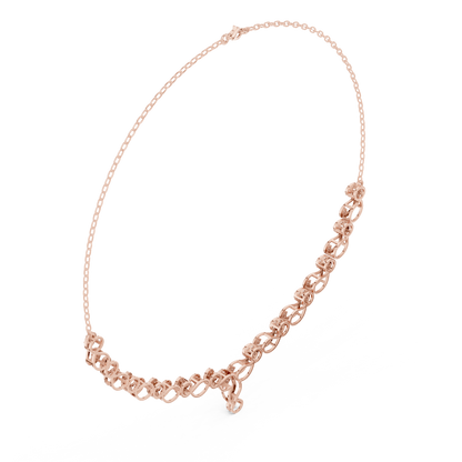 Heavenly Crest Diamond Necklace | Sculpted Gold Infinity Harmony | Ultra Rare Couture Bridal Emblem
