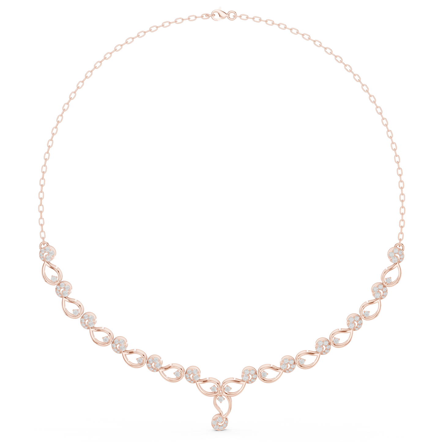 Heavenly Crest Diamond Necklace | Sculpted Gold Infinity Harmony | Ultra Rare Couture Bridal Emblem