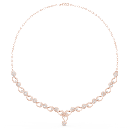 Heavenly Crest Diamond Necklace | Sculpted Gold Infinity Harmony | Ultra Rare Couture Bridal Emblem