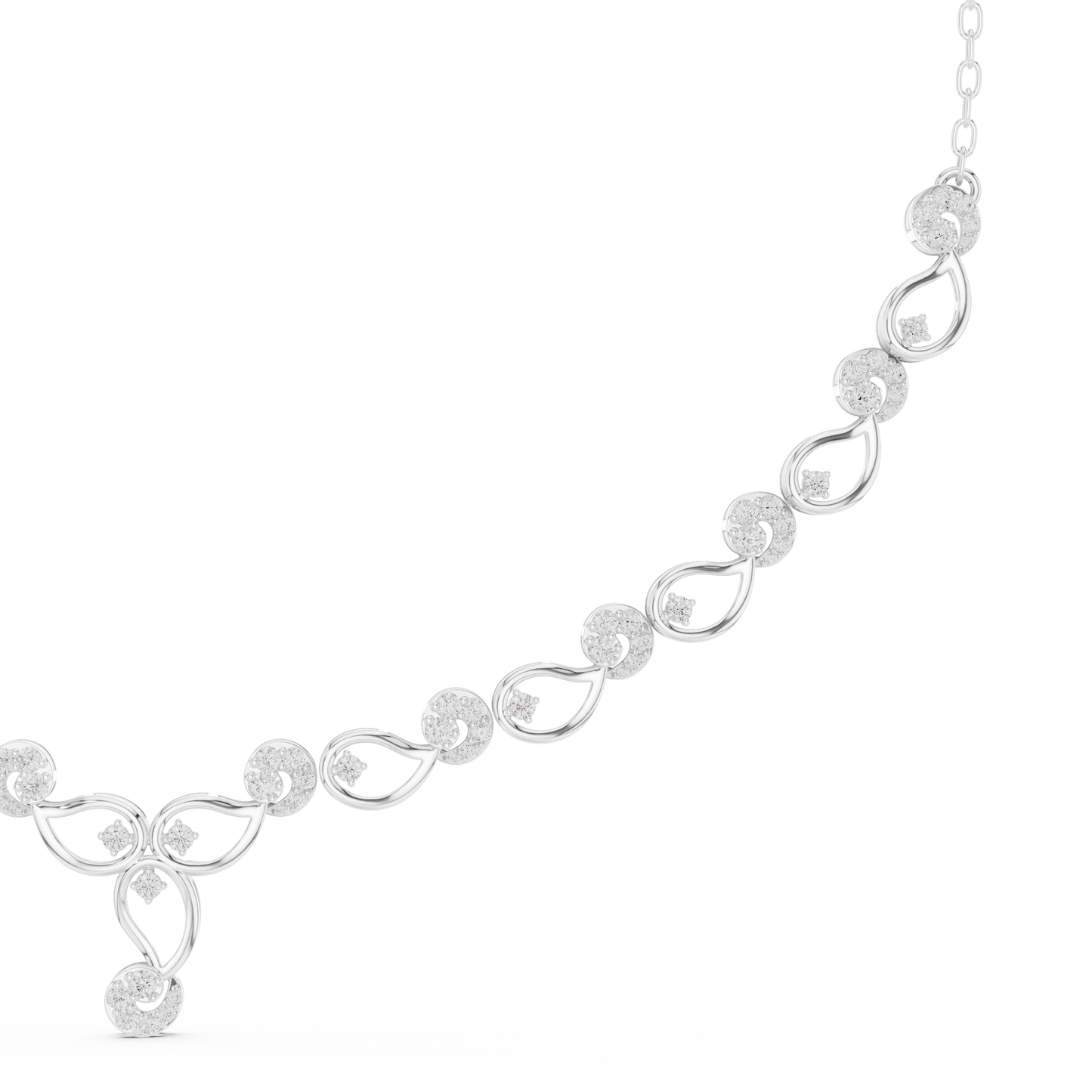 Heavenly Crest Diamond Necklace | Sculpted Gold Infinity Harmony | Ultra Rare Couture Bridal Emblem