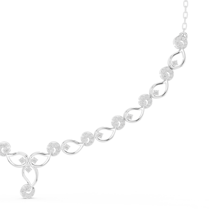 Heavenly Crest Diamond Necklace | Sculpted Gold Infinity Harmony | Ultra Rare Couture Bridal Emblem